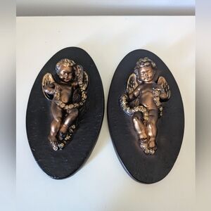 Vintage FAVOR CHALKWARE Cherub Angels